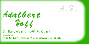 adalbert hoff business card